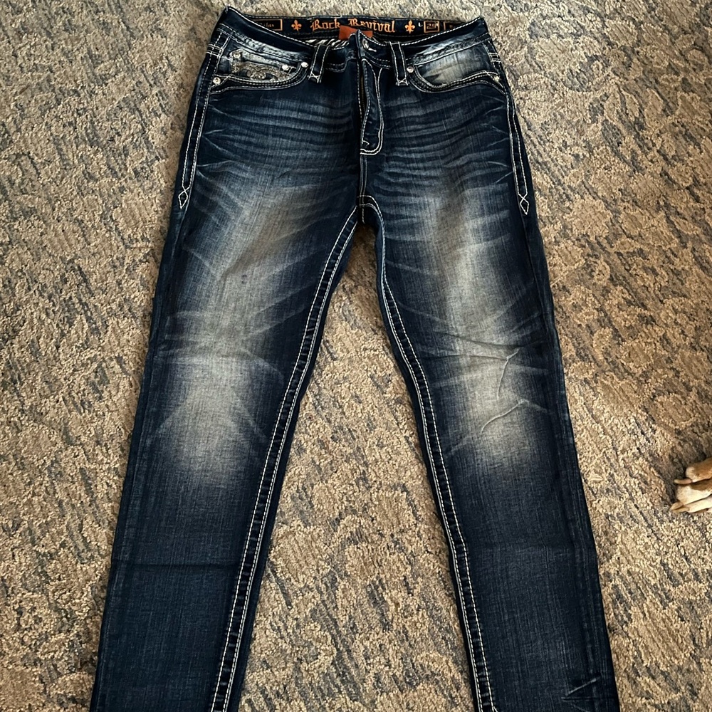 Rock Revival Dark Blue Skinny Jeans